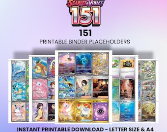 151 | Pokémon Printable Placeholders for Binder