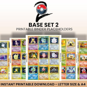 Basuppsättning 2 (engelska) | Pokémon Utskrivbara platshållare för pärm