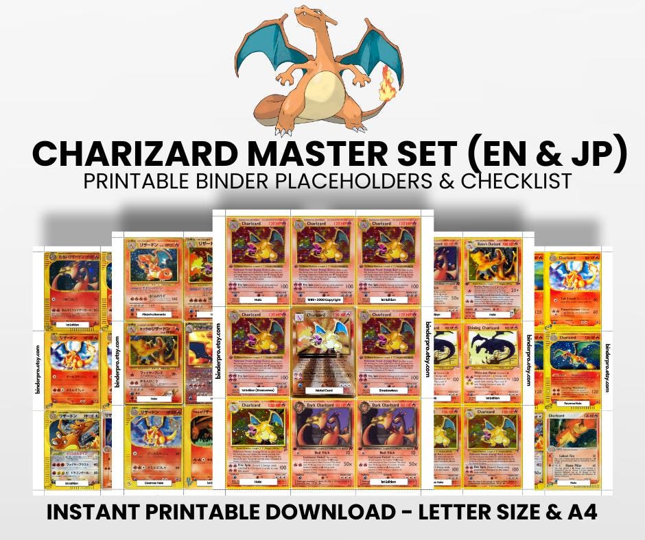 Charizard Binder - Etsy