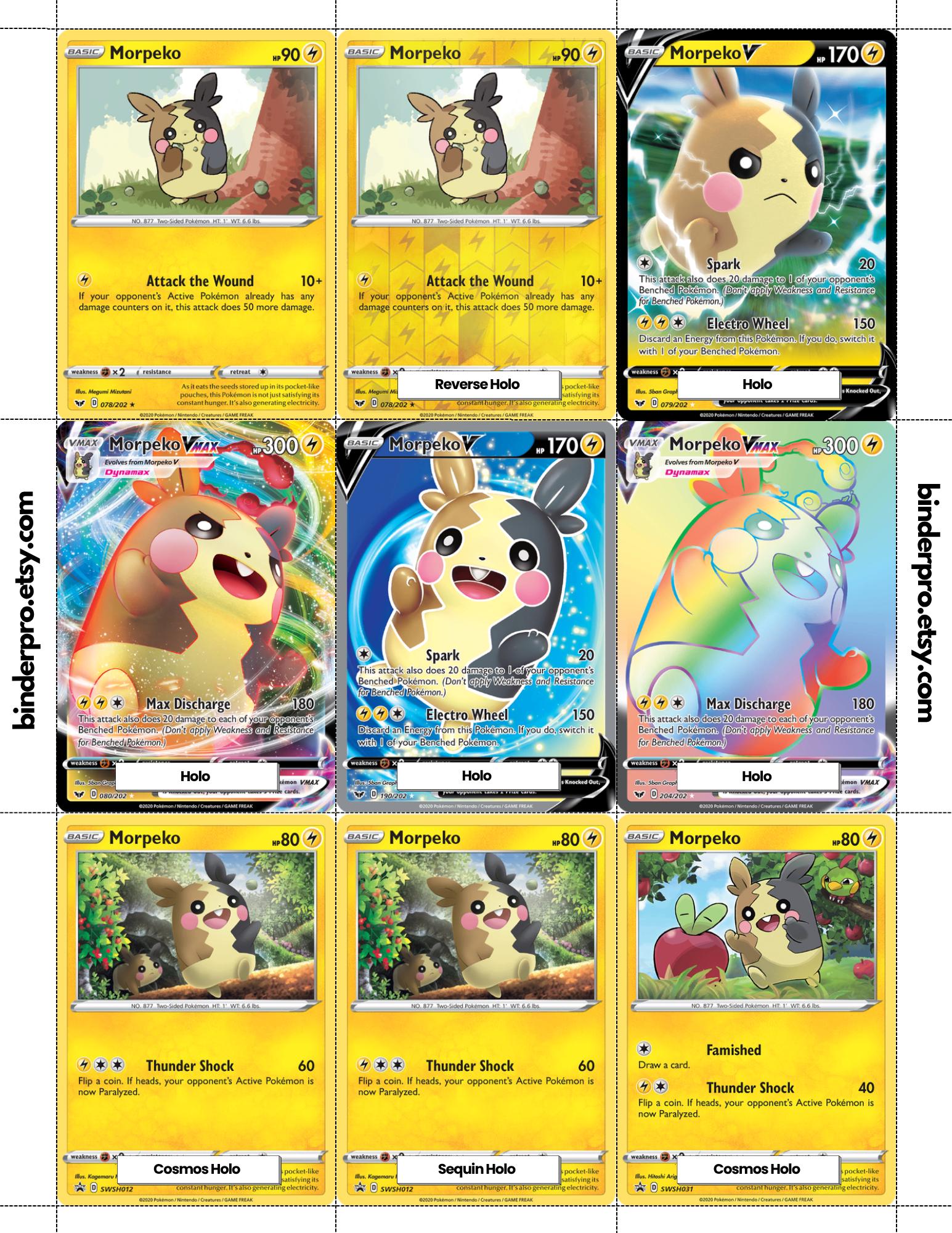 Morpeko (english & Japanese) Master Set With Checklist | Pokémon