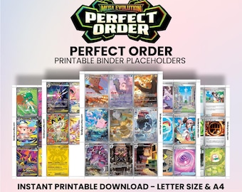 Perfect Order | Pokémon Printable Placeholders for Binder