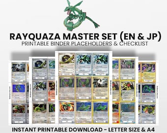 Rayquaza (english & Japanese) Master Set With Checklist | Pokémon