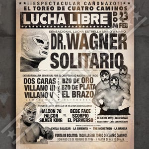 Lucha Libre Poster Art Print