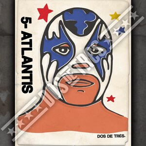 ATLANTIS Lucha Libre art print