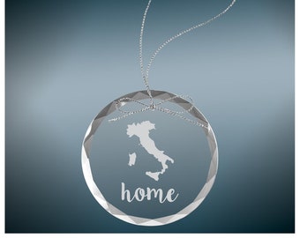 Adorno de cristal Country "HOME" - Tú eliges el país