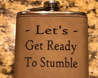 Let's Get Ready To Tumble - frasco envuelto en cuero de 6 oz