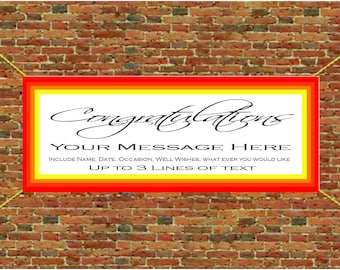 FELICITAR BANNER - Usted agrega su nombre personalizado, mensaje o texto