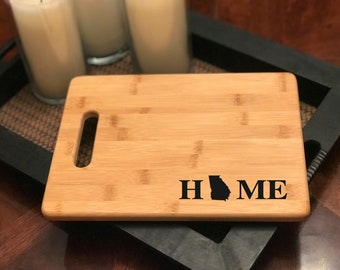 GEORGIA Home - Custom Cutting Board (Can Be Made with any State)