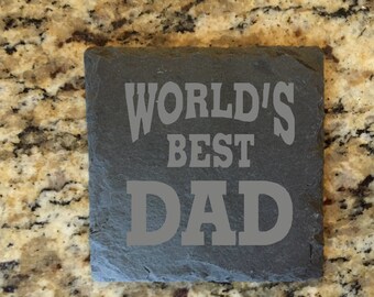 Mundos mejores papá grabado pizarra montaña