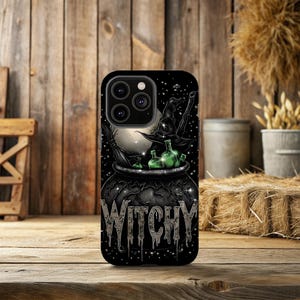Witchy Halloween Phone Case, Goth Horror Anime Phone Cover, iPhone 16, 15, 14 13, 12, 11, X, XR, XS, Samsung Galaxy 24, 23, 22, 21, Google