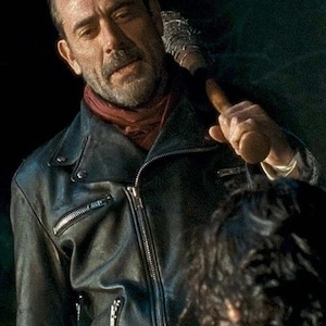 Veste en cuir inspirée de Jeffrey Morgan pour les fans de The Walking Dead | Fabriqué à la main avec 100 % de cuir nappa