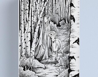 Cernunnos Androgenai 11x14 Print, GrayLadyDesign