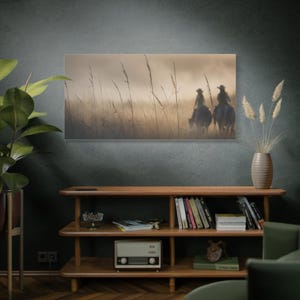 Cowboy Life Canvas Art, Rustic Wall Decor, Farmhouse Art, Country Home Decor, Western Decor, Gift for Horse Lovers