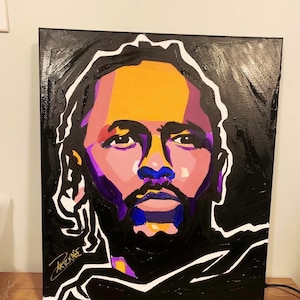 Kendrick Lamar Acrylic Painting – 20x20 Original Canvas Art – Matte Finish