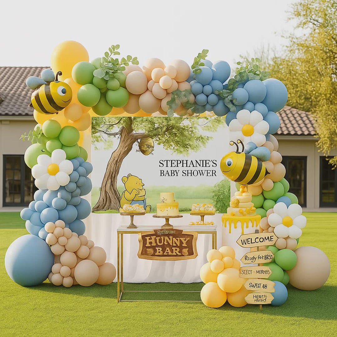 Bee Balloon Garland Set – Mylar Foil Balloons With Bee and Daisy for ...