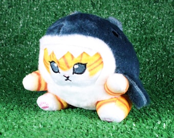 Kawaii Cat Shark Plushie Keychain – Mini Animal Plush Pendant