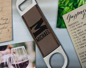 Personalized Magnetic Bottle Opener Gift for Him, Custom Engraved Groomsman Proposal, Best Man, Usher, Bachelor Party Favor