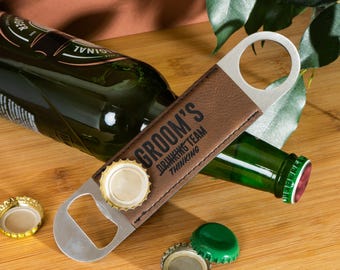 Groomsmen Gift - Engraved Bottle Opener, Groomsman Proposal, Custom Officiant Gift, Best Man, Bachelor Party Favor, Personalized Beer Opener