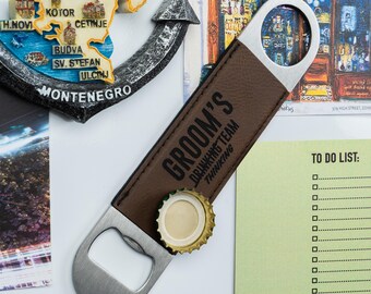 Personalized Bottle Opener, Gift for Him, Custom Engraved Groomsmen Proposal, Best Man Wedding Gift, Bachelor Party, Anniversary, 30 Designs