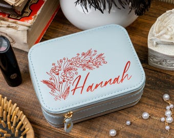 Bridesmaid Jewelry Box, Personalized Jewelry Storage, Bridal Keepsake Box, Custom Name Jewelry Case, Unique Wedding Gift Box, Maid Of Honor