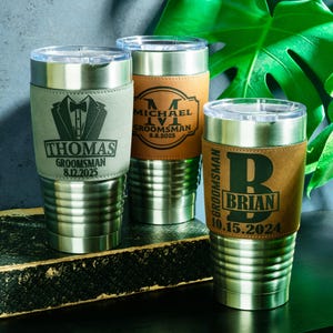 Personalized Mens Coffee Tumbler, Custom Tumbler for Outdoor, 20 oz Stainless Tumbler, Custom Wedding Gift, 3rd Anniversary Husband Gift