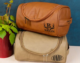 Groomsman proposal personalized dopp kit, custom engraved toiletry bag, bachelor party favors for best man usher officiant gifts