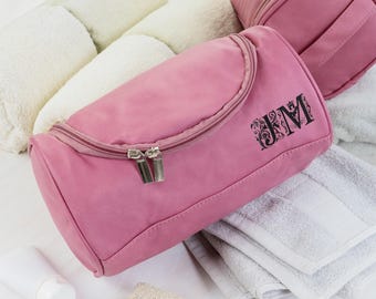 Custom Bridal Party Dopp Kit Personalized Toiletry Bag Gift for Bridesmaids, Ladies Hanging Bathroom Organizer, Wife Anniversary Gift