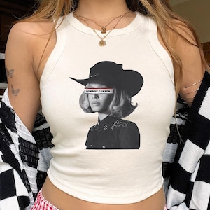 Bey0nce Rodeo Cowboy Carter Tour 2025 Merch Cropped Tank