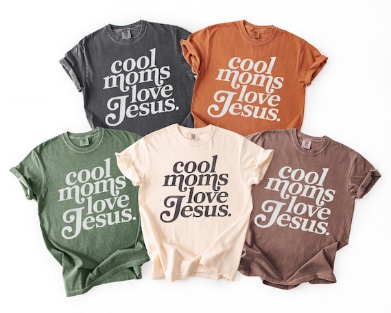 Christian Mom Shirt: Retro 'Cool Moms Love Jesus' - Faith Tee