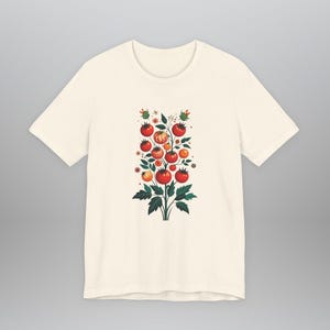 Colorful Tomato Plant Shirt | Vibrant Tomato Garden Illustration Tee | Artistic Vegetable Graphic T-Shirt | Foodie & Gardener Gift