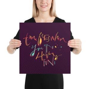 Time Flies - Verspieltes & lebendiges Fotopapier Poster