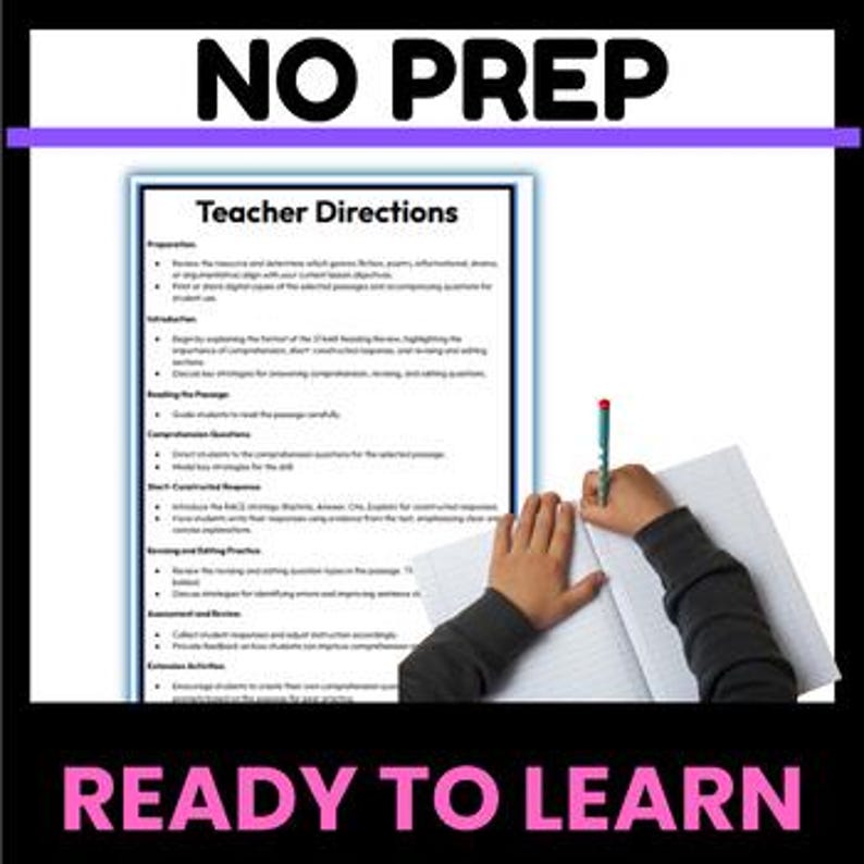 3rd 4th 5th Grade Reading STAAR Test Prep Practice Reading Passages ...