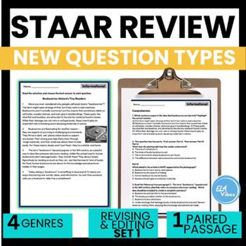 3rd 4th 5th Grade Reading STAAR Test Prep Practice Reading Passages ...