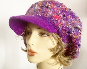 Felted 100% wool hat