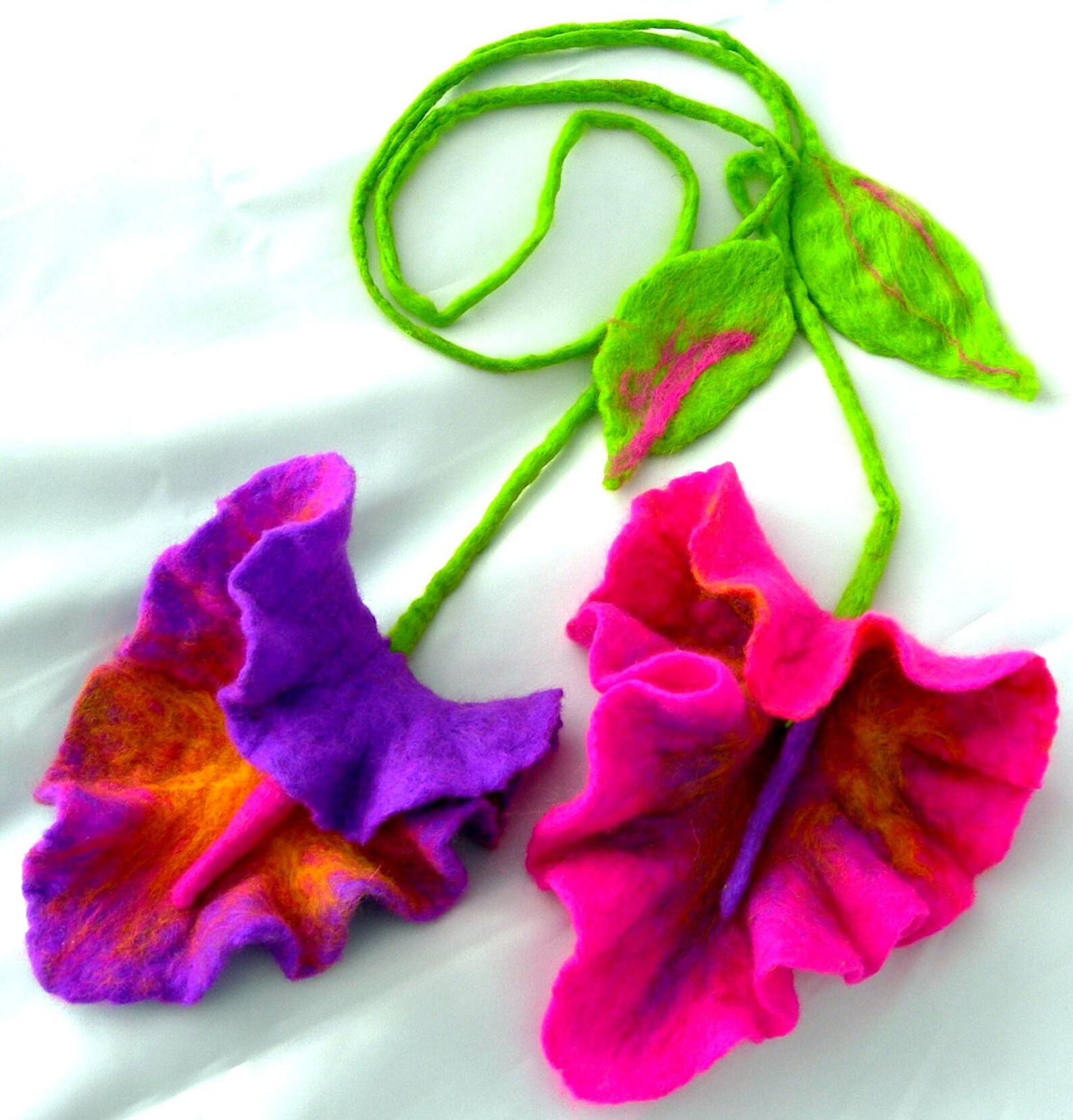 Felted Flower Hand Felted Wool Jewelry Felted Etsy