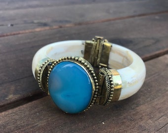 Taneesi Turquoise Cuff Bracelet,Tribal Vintage Bohemian Cuff,Nepal Jewelry,Afghani Ethnic Cuff Bracelet Taneesi Turquoise Cuff Bracelet,Tribal Vintage Bohemian Cuff,Nepal Jewelry,Afghani Ethnic Cuff Bracelet