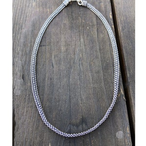 Men&#39;s thick silver chain necklace,Celtic rope Silver chain Unisex Jewelry,Gift for him,Tribal jewellery,handmade link chain