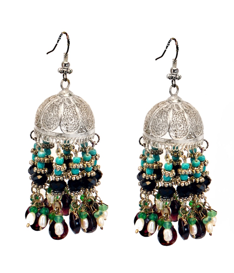 Antique Sterling Silver Earrings.925 Silver Jhumka Etsy