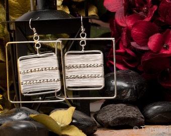 Silver Earrings dangle Chandelier,Wirewrapped Earrings ,tribal jewelry,Bohemian silver earrings handmade by Taneesi EC4322