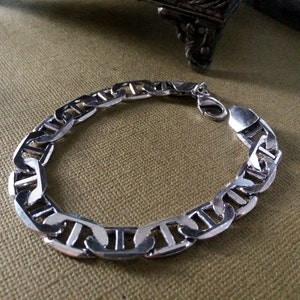 Mariner Link Chain Bracelet,Men&#39;s Silver chain bracelet,Cuff,Men&#39;s Jewelry,Silver bracelet,man bracelet,Modern style by Taneesi
