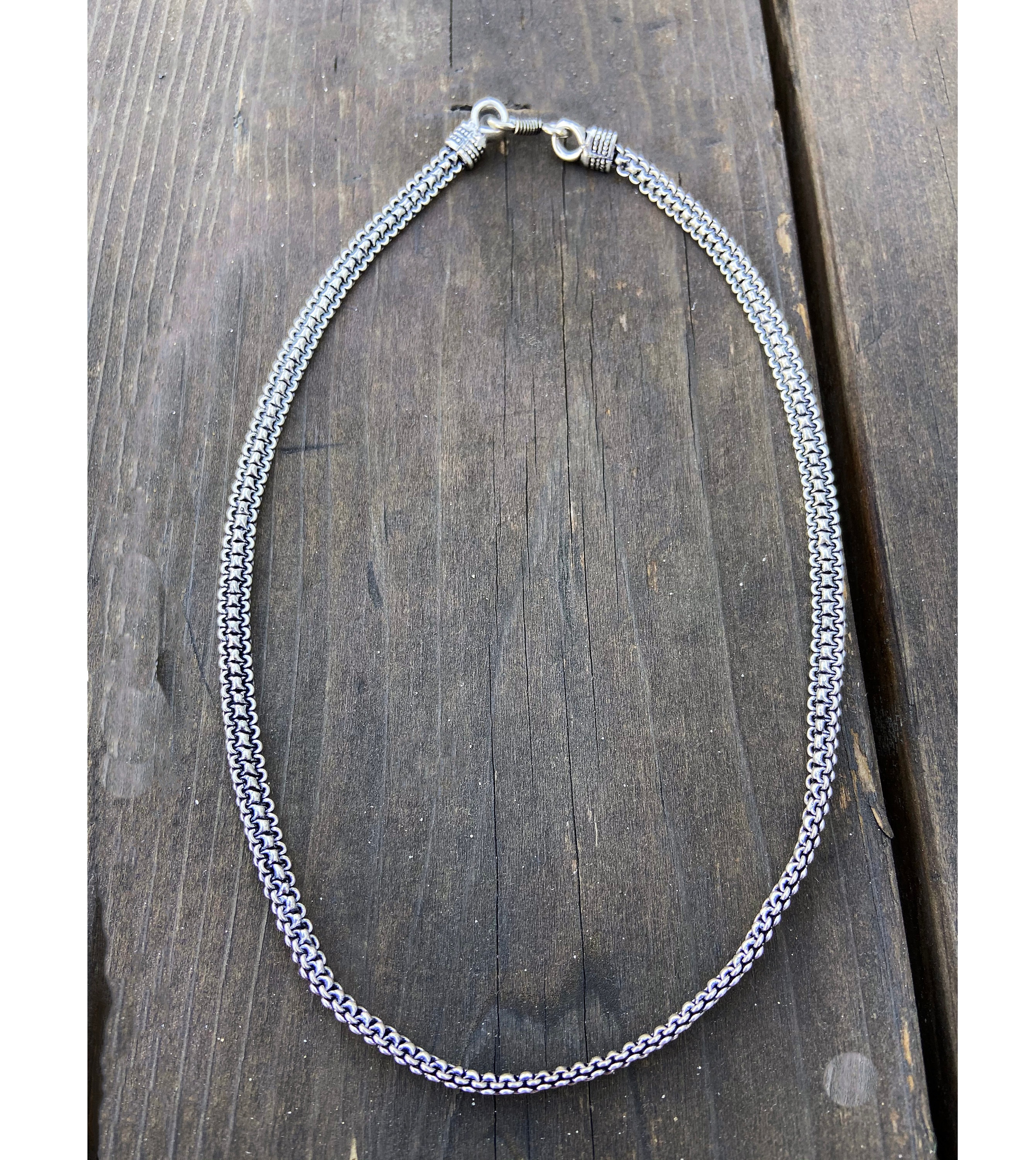 Mens thick silver chain necklace Clearance