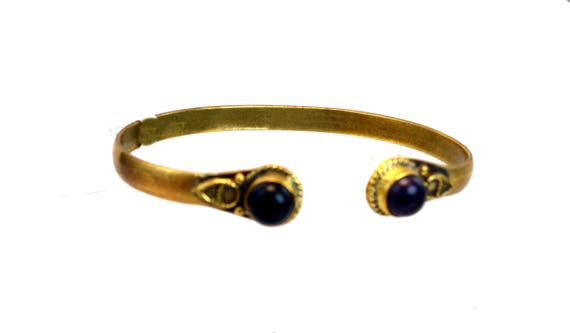 Stackable gold Cuff bracelet,TRIBAL Bangle Bracel… - image 4