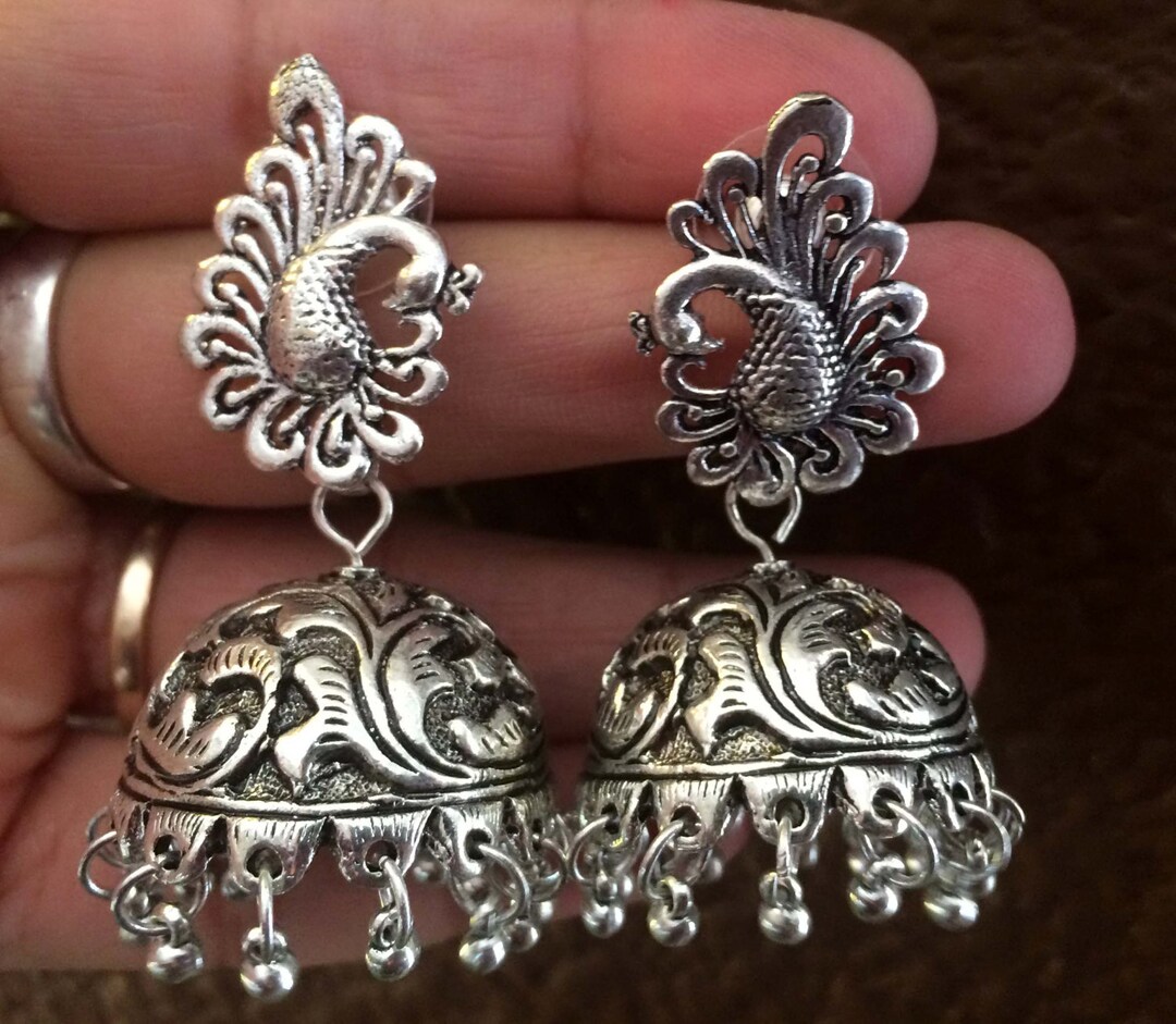 Gold And Silver Color Traditional Jhumka Fashion Accessories Dangle Drop Earrings Ear Studs Jewelry – Buy The Best Products In The Online Store - Foto 9