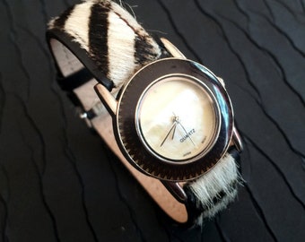 Vintage Watch,Mother of Pearl Dial Watch Vintage 1970's watch bracelet ,Rare One of a kind watch,wedding gift by Taneesi