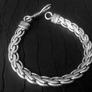 PÂQUES VENDUES hommes bracelet en argent, bijoux homme bracelet en argent pour les femmes, bracelet Vintage style par Taneesi