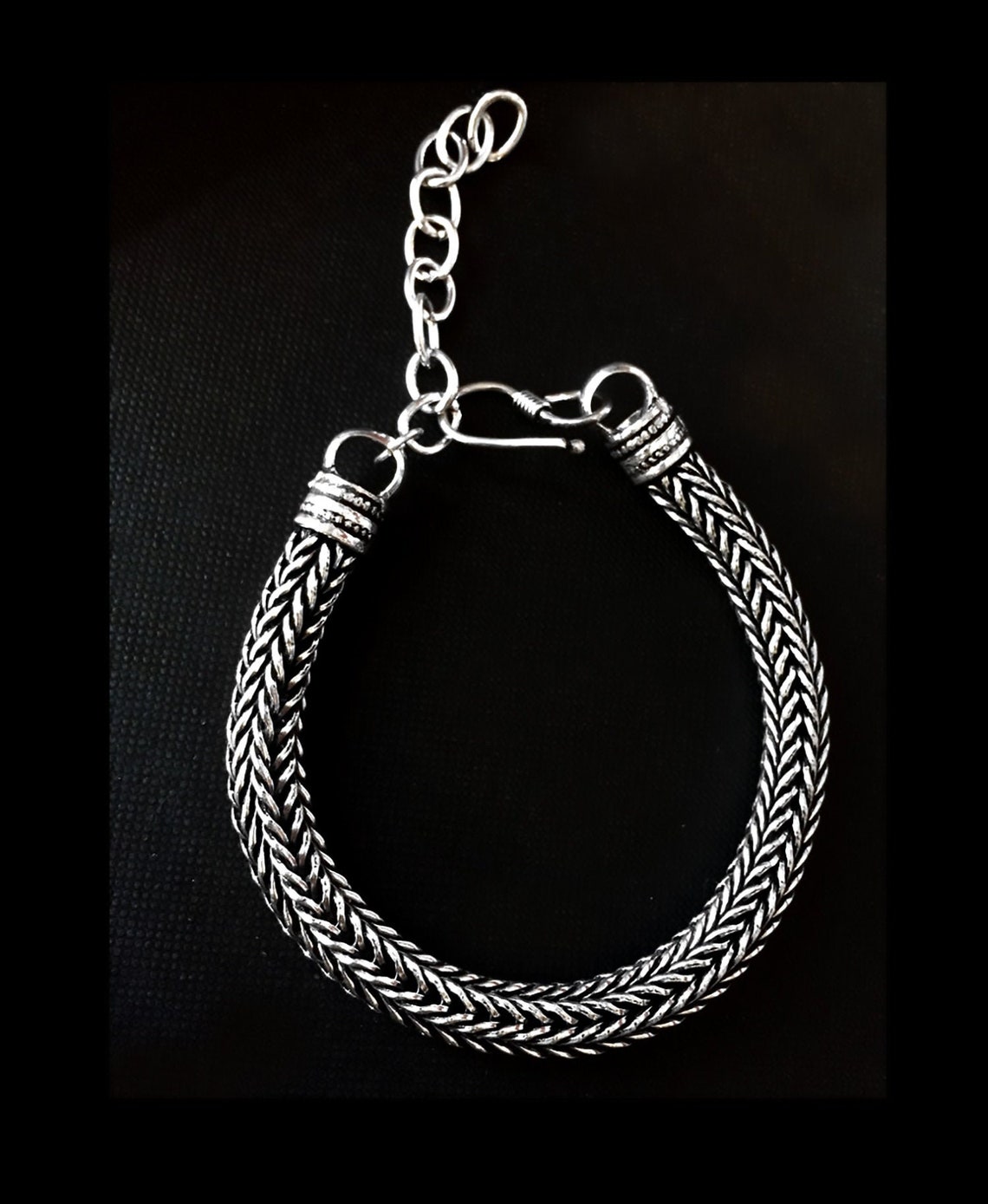 Silver Rope Chain Bracelet Men Silver Bracelet Silver Etsy