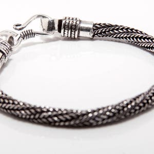 Twisted Silver rope chain bracelet,AS Seen COSMOPOLITAN UK,Magazine Men Silver bracelet,silver bracelet women,bracelet Taneesi YB108 image 5