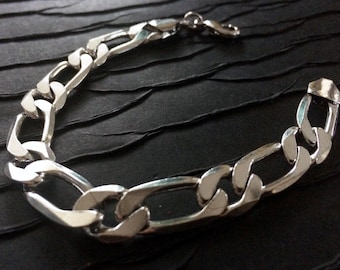 Men's Silver chain bracelet,Fine Link Chain Bracelet,Cuff,Men's Jewelry,Silver bracelet,man bracelet,Modern style YBF137V