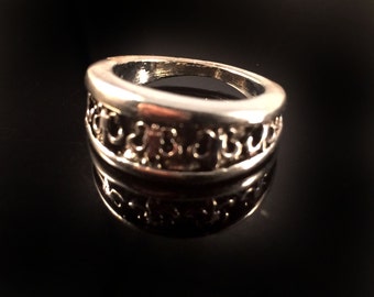 Silver stacking Rings, Ring stack,Fleur-de-lis Silver Band Ring,Artemis jewelry,men's jewelry,men ring, women's ring, thumb ring
