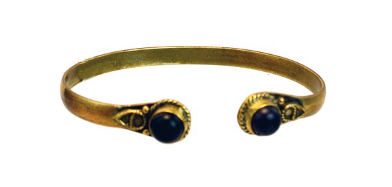 Stackable gold Cuff bracelet,TRIBAL Bangle Bracel… - image 3